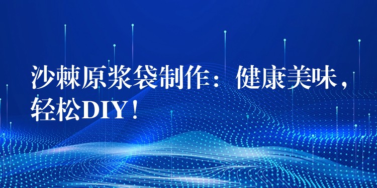沙棘原漿袋制作:健康美味,輕松DIY! 沙棘原漿袋制作:健康美味,輕松DIY!